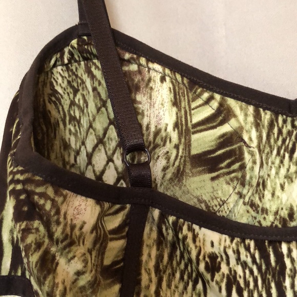 Cache Cami Reptile/Forest Green/Brown print with adjustable straps Size XS - Picture 7 of 7